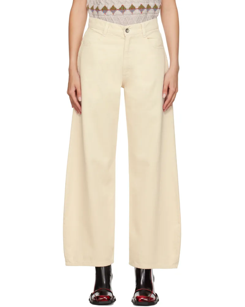Henrik Vibskov Off-White Pipette Trousers Ecru