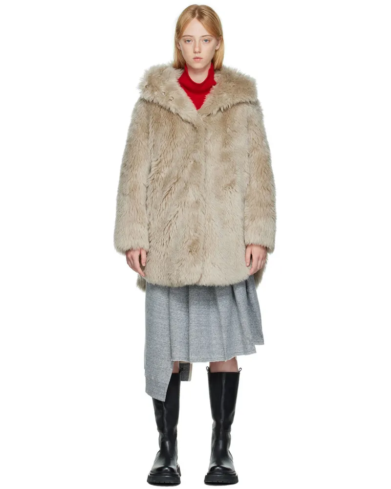 Yves Salomon Beige Wool Coat A2156