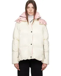 Moncler Off-White & Pink Parana Down Jacket White