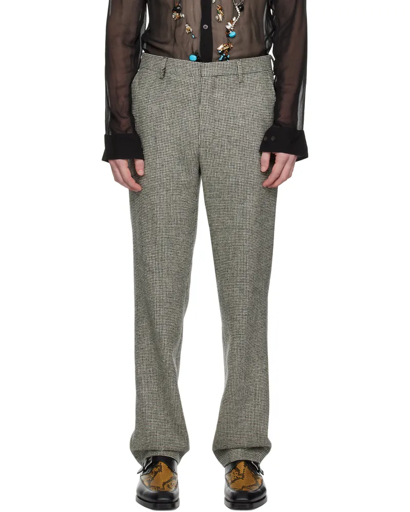 Dries van Noten Gray Slim Fit Trousers 900