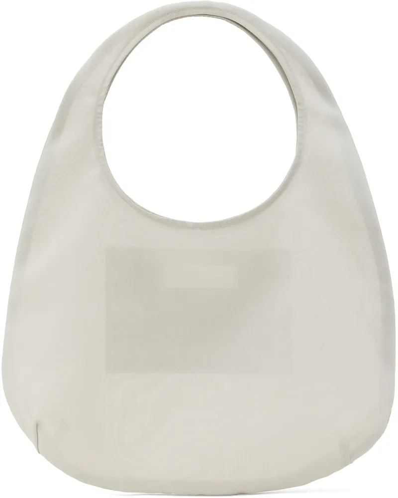 AMOMENTO Beige Sheer Tote Beige