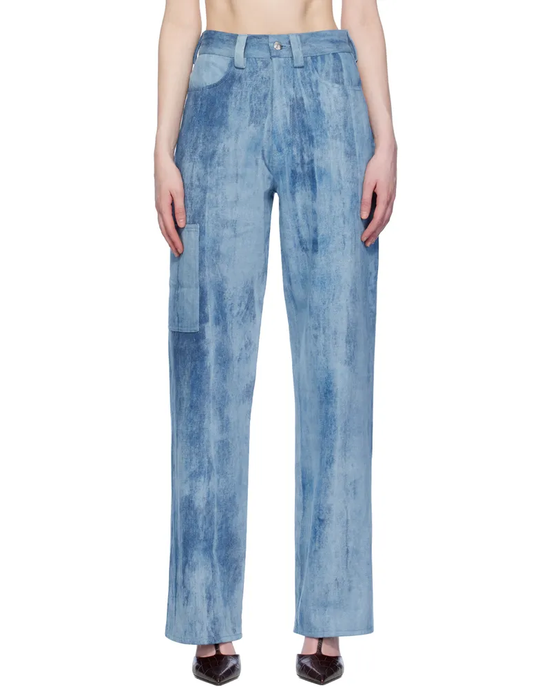 Elleme Blue Cargo Jeans Light