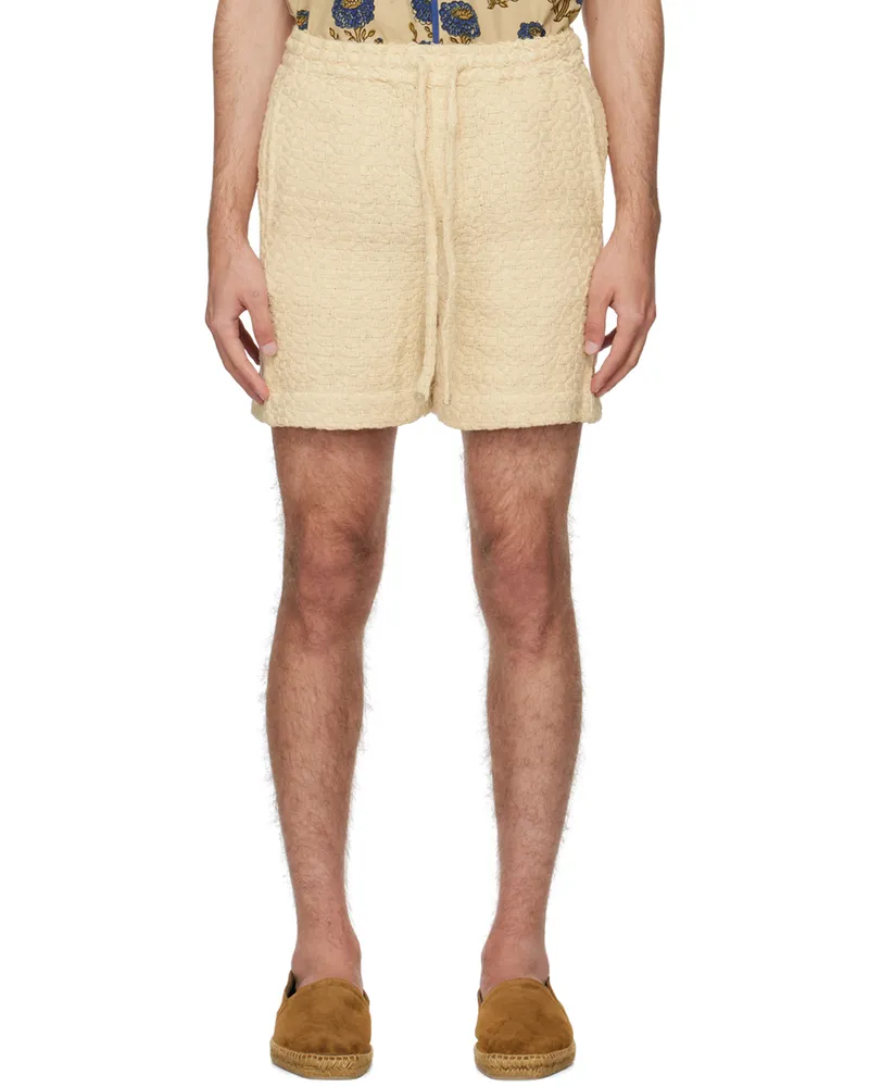 HARAGO Off-White Drawstring Shorts Off