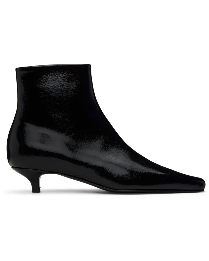 Totême Black 'The Slim' Ankle Boots 001