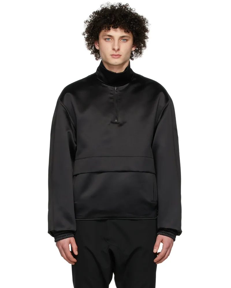 WE 11 DONE Black Polyester Jacket Black