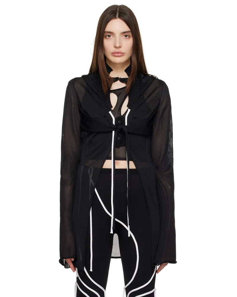 OTTOLINGER Black Hooded Cardigan Black