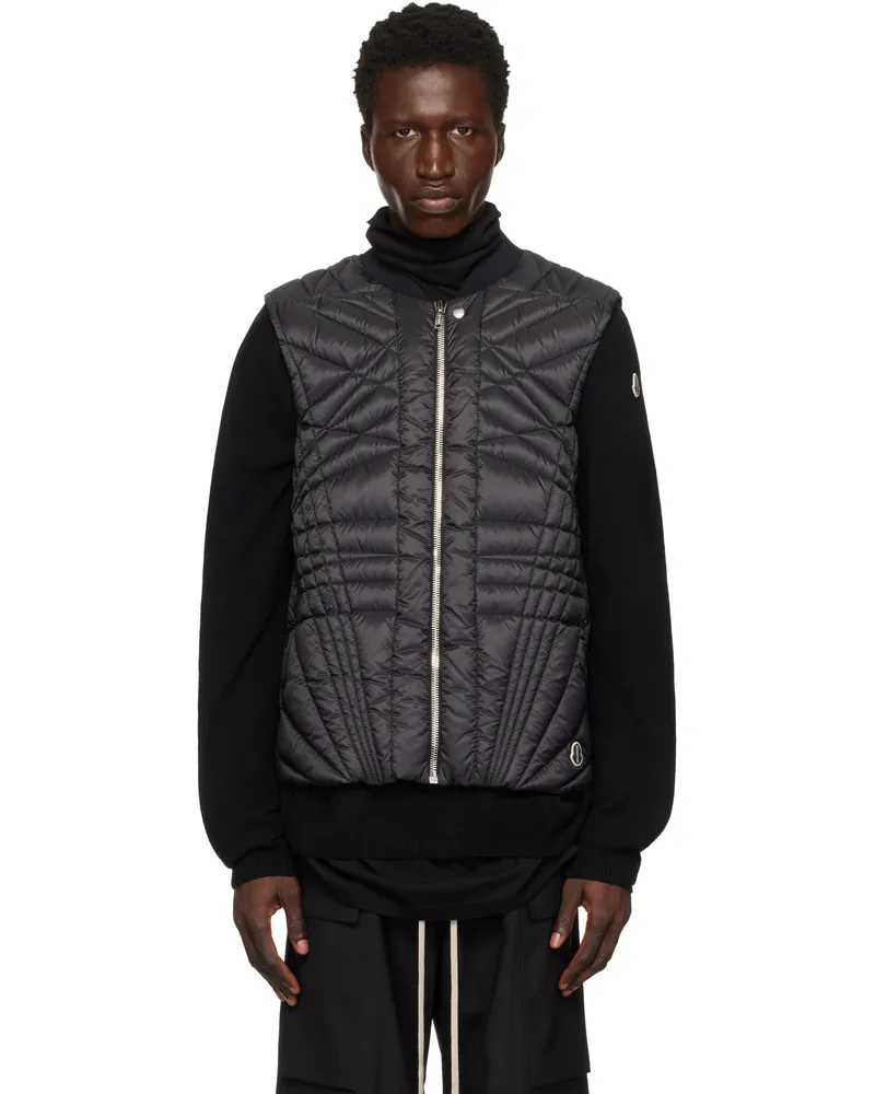 Rick Owens Moncler + Rick Owens Black Megapenta Flight Down Vest 999