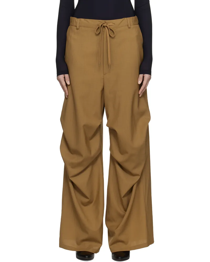 Maison Margiela Brown Tailoring Wool Canvas Trousers 132