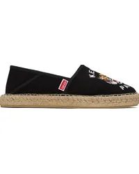 Kenzo Black Paris Embroidered Espadrilles Black