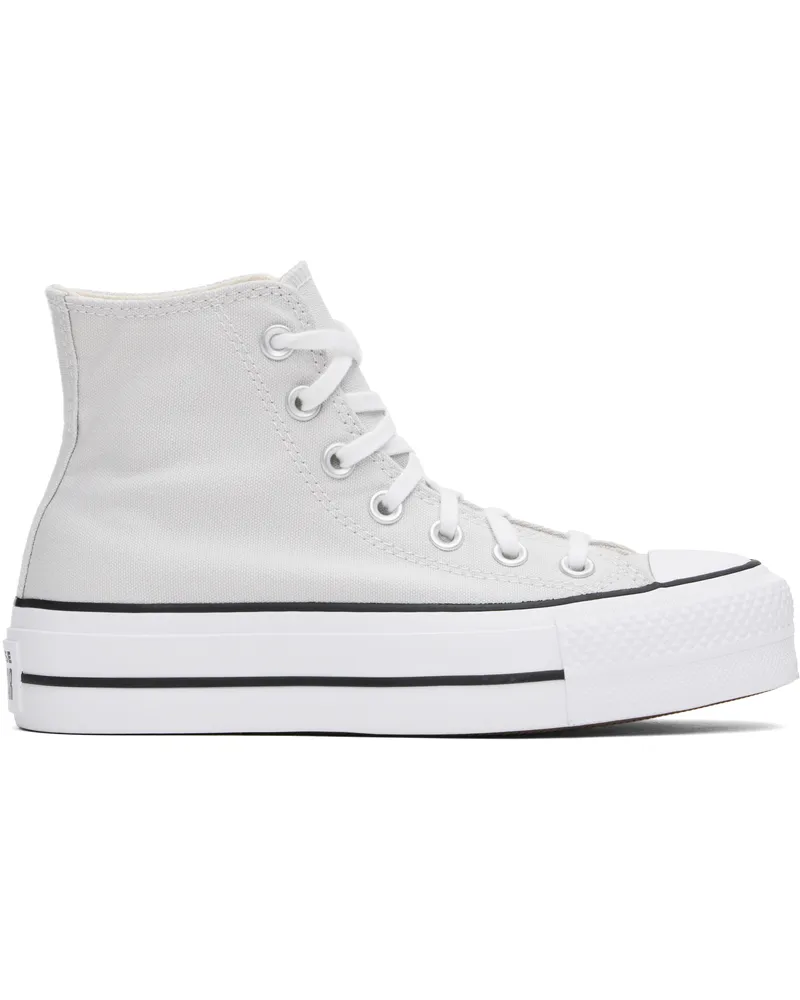 Converse Gray Chuck Taylor All Star Lift Platform High Top Sneakers Bly