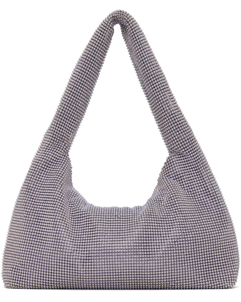 KARA Purple Mini Crystal Mesh Armpit Bag Lilac