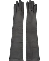 Dries van Noten Gray Soft Leather Gloves Grey