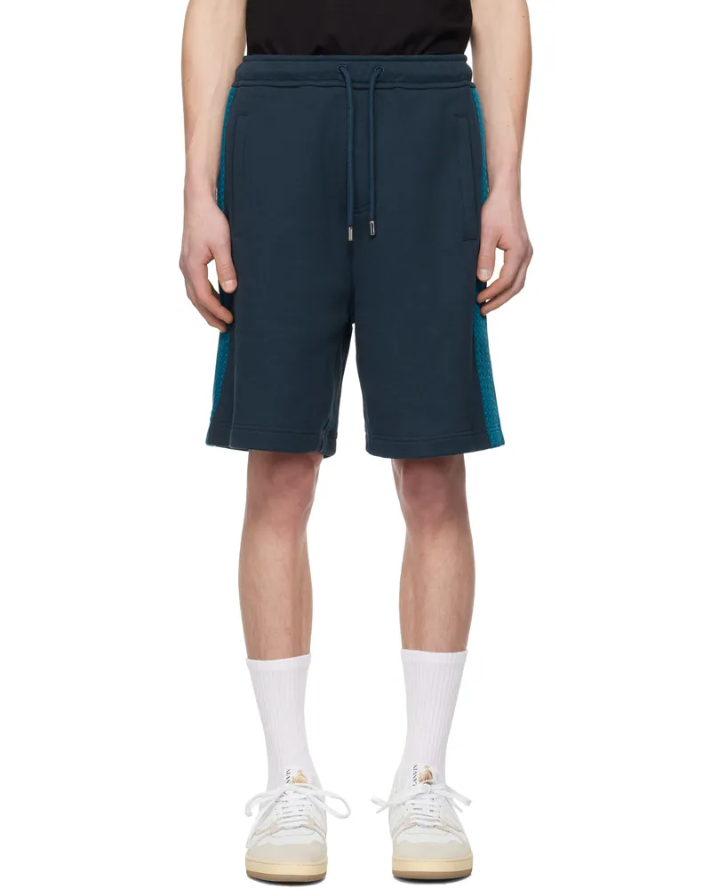 Lanvin Blue Curb Side Shorts Petrol