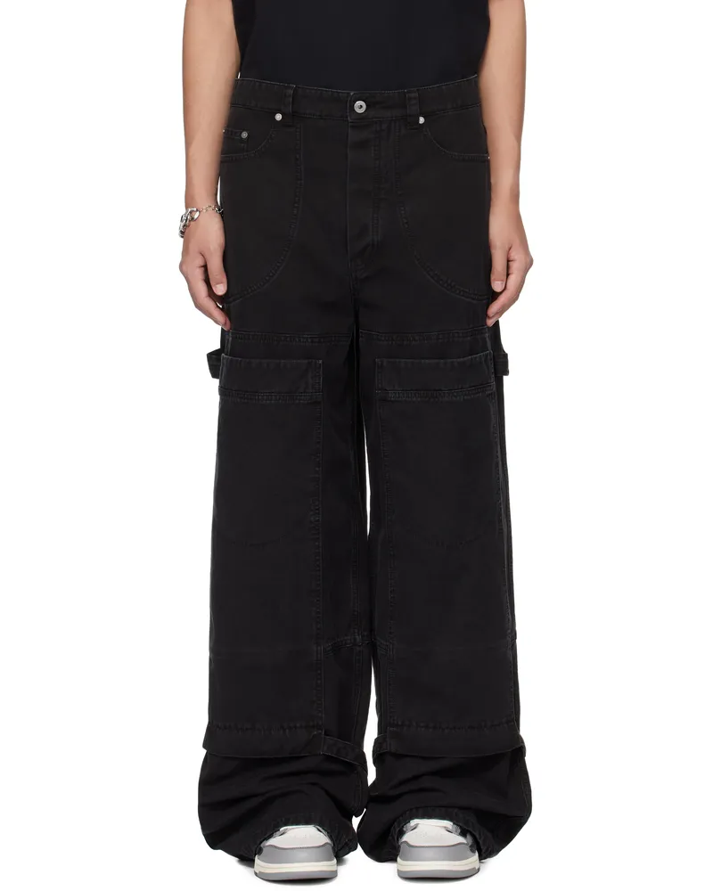 OFF-WHITE Black Canvas Carpenter Trousers Black