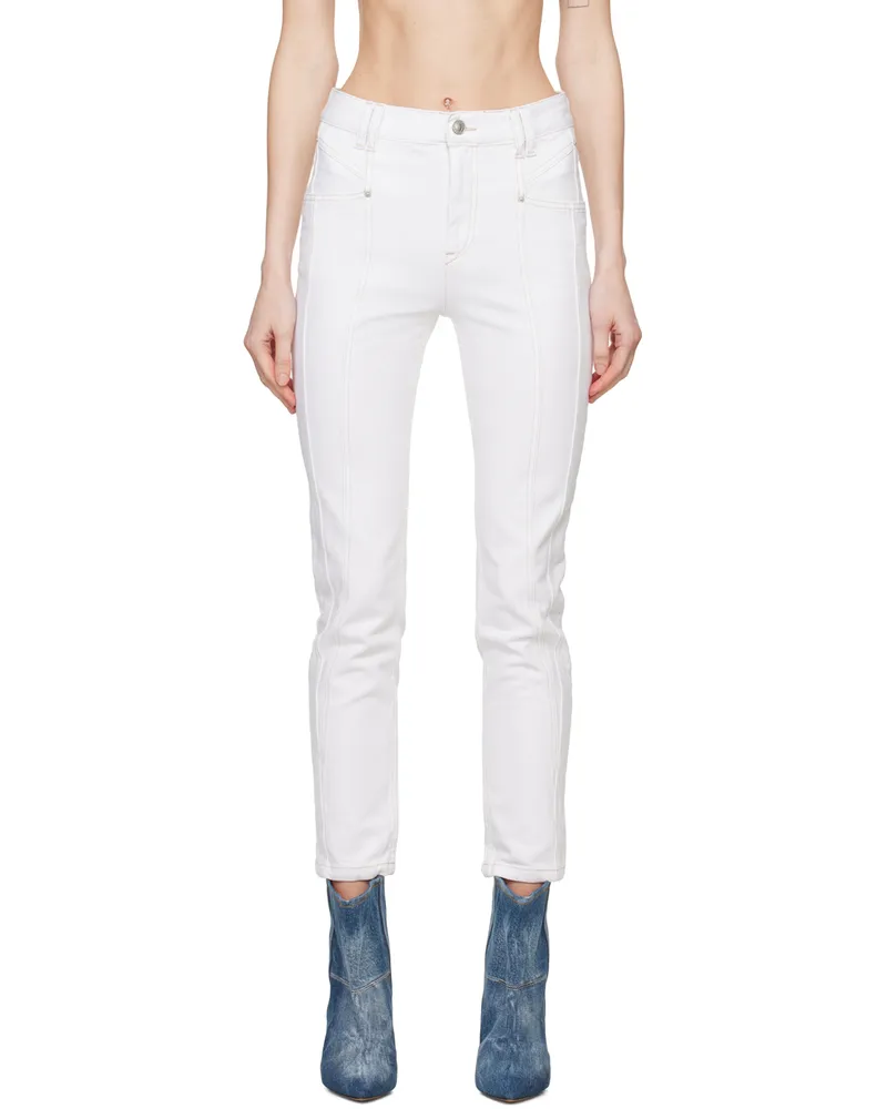 Isabel Marant White Straight-Leg Jeans 20wh