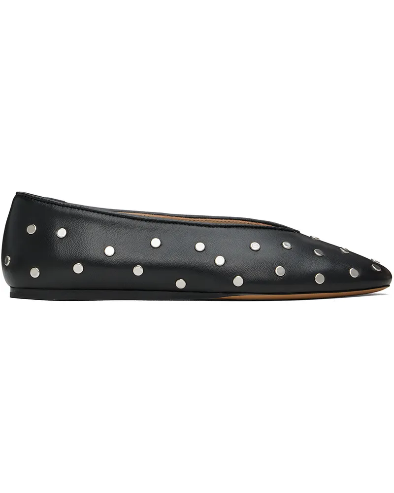 Le Monde Béryl Black Studded Regency Ballerina Flats Bla