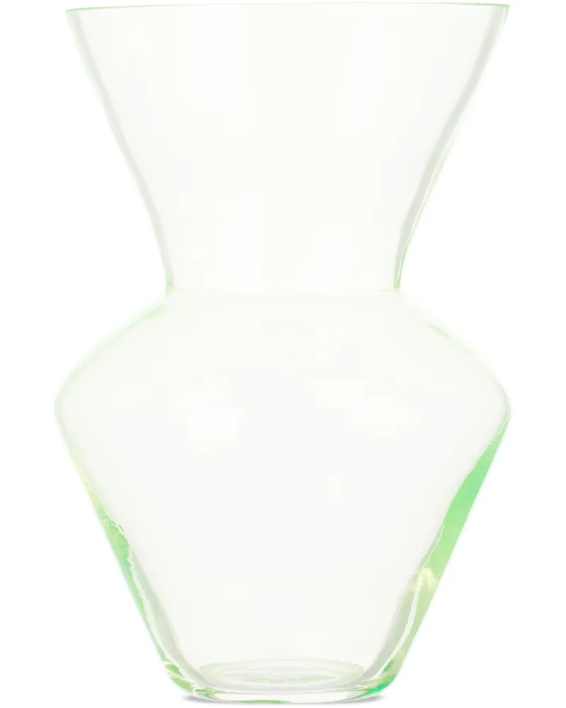 POLSPOTTEN Green Fat Neck Vase Olive
