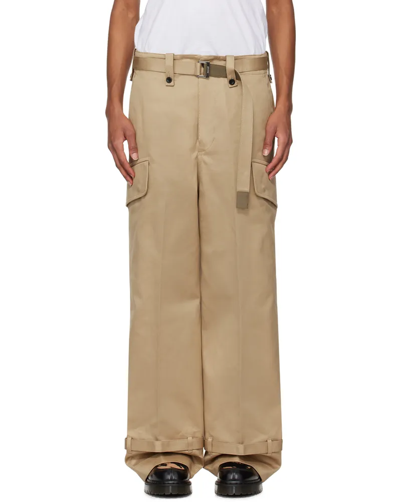 Sacai Beige Chino Cargo Pants 651