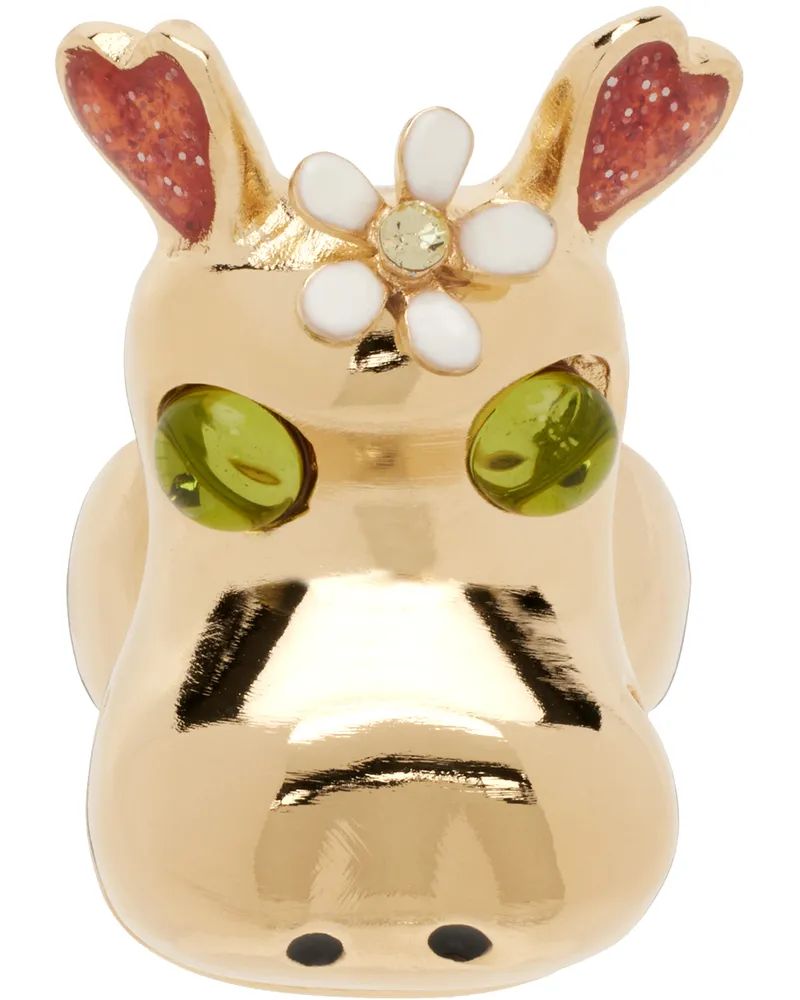 Collina Strada Gold Hippo Ring Gold