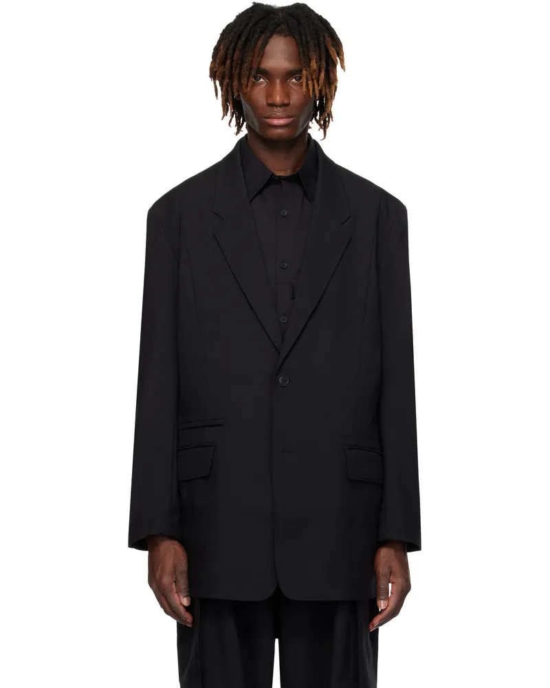 Y-3 Black Sport Uniform Blazer Black