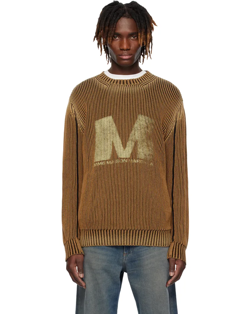 Maison Margiela Orange & Black Cotton Sweater 001s