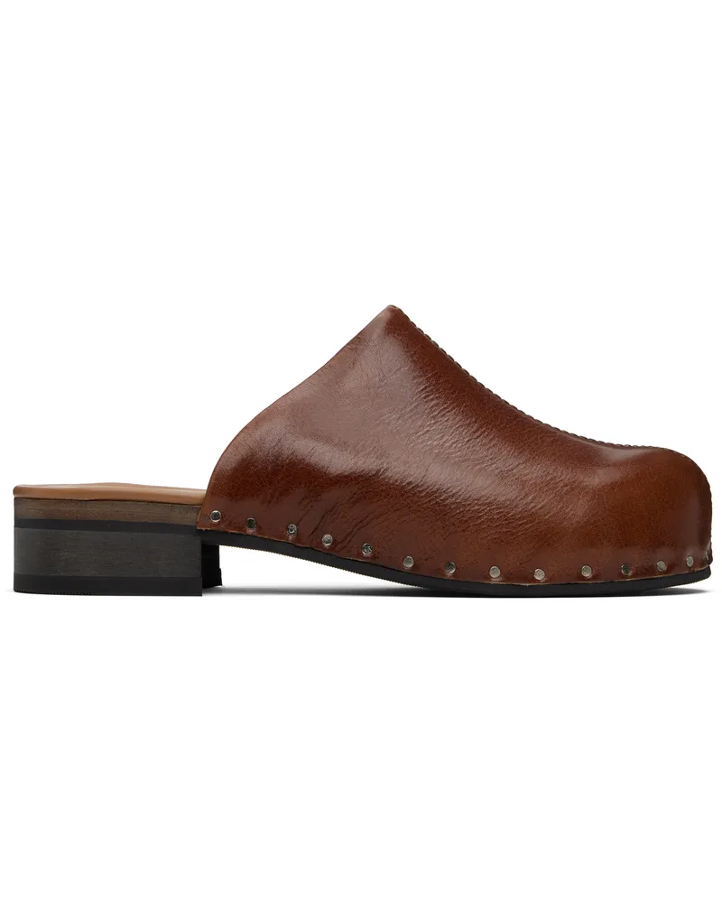 Our Legacy Brown Naoto Clogs Castagna