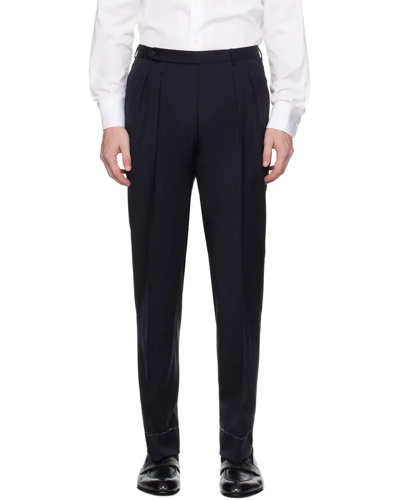 Brioni Navy Elba Trousers 4000