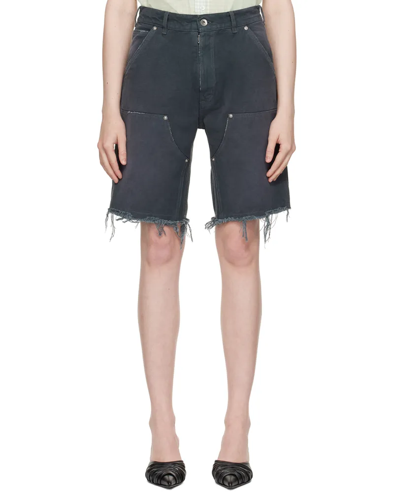 Maison Margiela Gray Stud Shorts 860