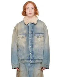 Acne Studios Blue Insulated Denim Jacket Auz