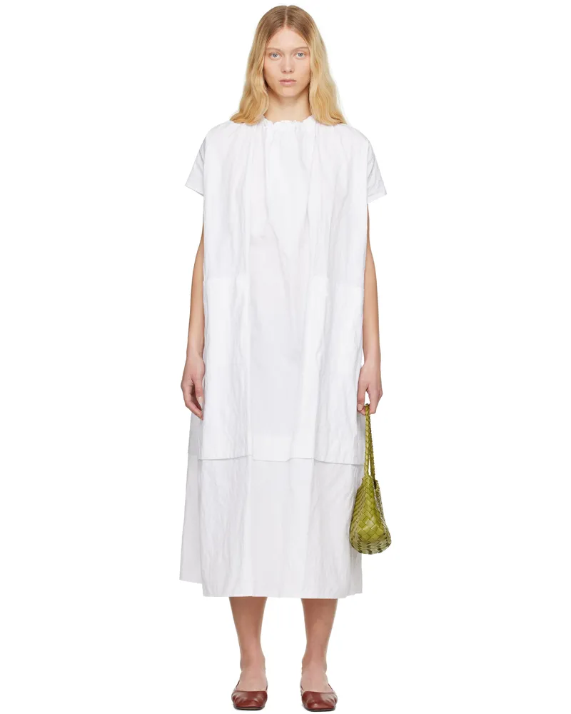 Toogood White 'The Poet' Midi Dress Crumpled