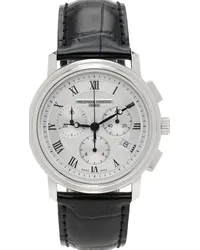 Frédérique Constant Silver & Black Classics Quartz Chronograph Watch Black