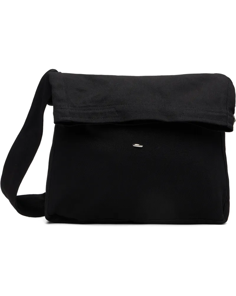 Our Legacy Black Sling Bag Washed