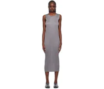 Gray Basics Midi Dress