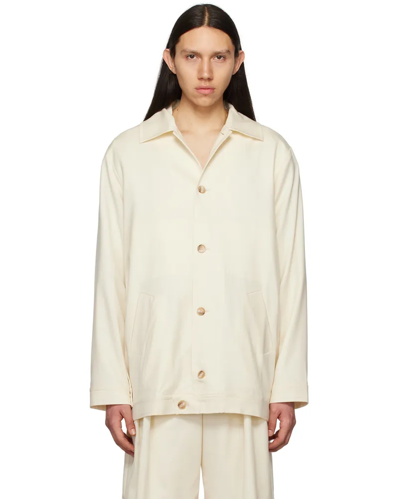 King & Tuckfield Beige Pleat Back Jacket Vanilla