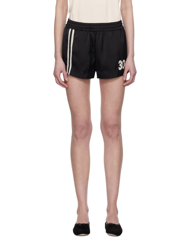 Kijun Black Line Satin Shorts Black