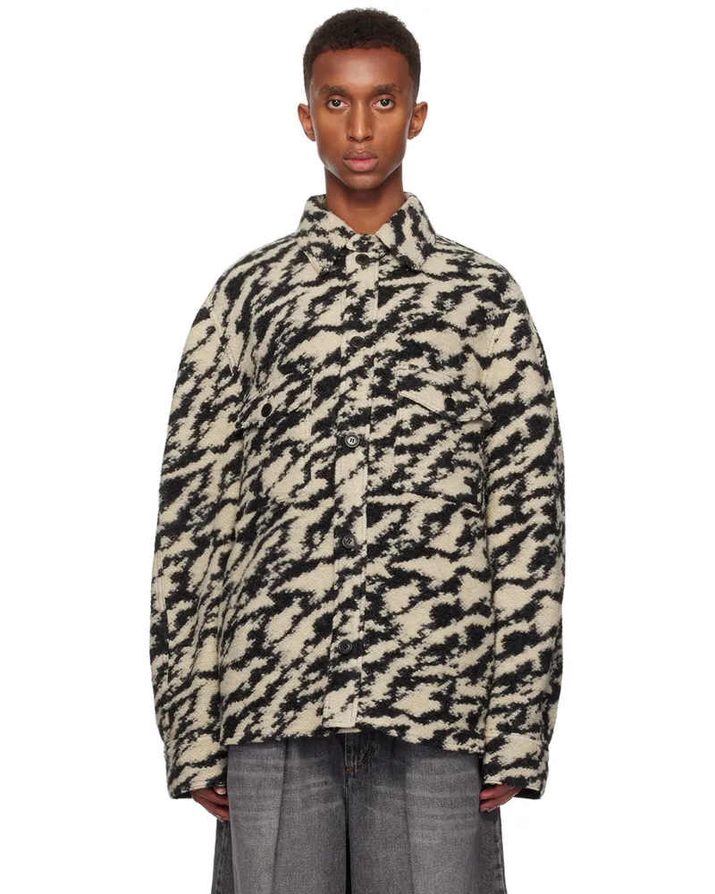 Isabel Marant Black & Beige Kervon Jacket Bkbe