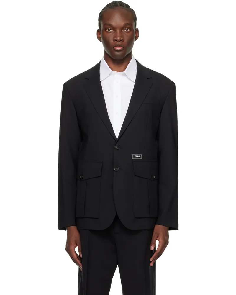 Dsquared2 Black Utility Blazer 900