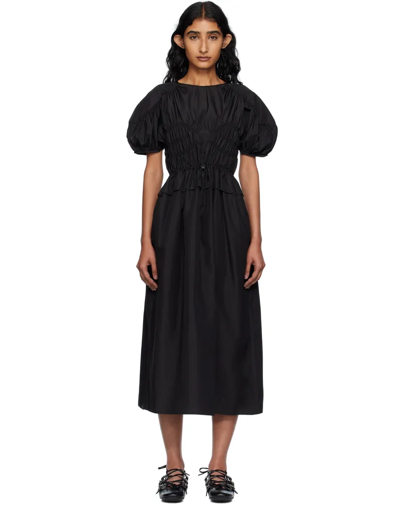 Cecilie Bahnsen Black Betsy Midi Dress Black