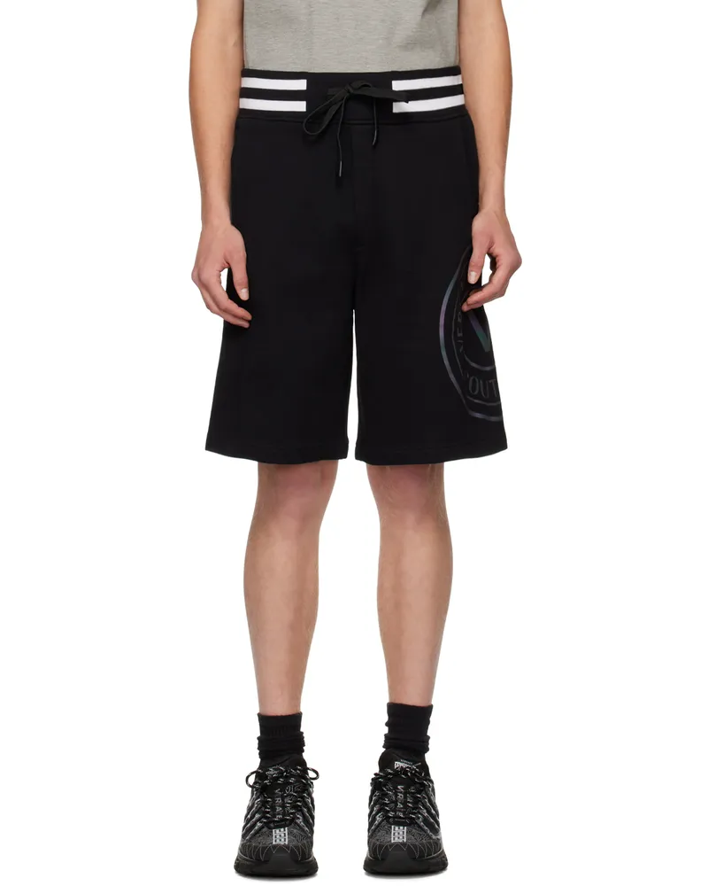 Versace Jeans Black V-Emblem Shorts E899