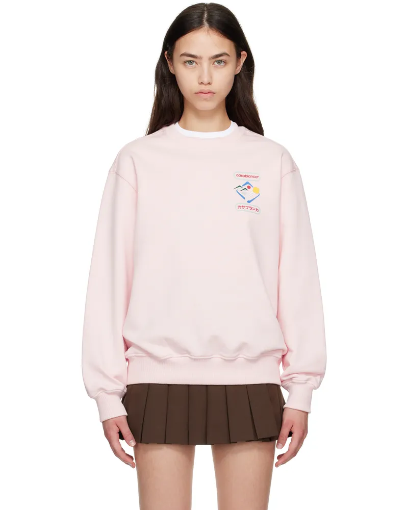 Casablanca Paris Pink 'Casablanca' Montagne Sportif Sweatshirt Casablanca