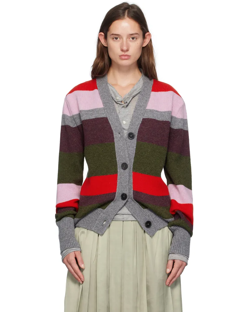 Edward Cuming Multicolor Studious Cardigan Red