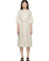 Max Mara Off-White Nocino Midi Dress Ecru