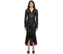 Black Regenerated Midi Dress