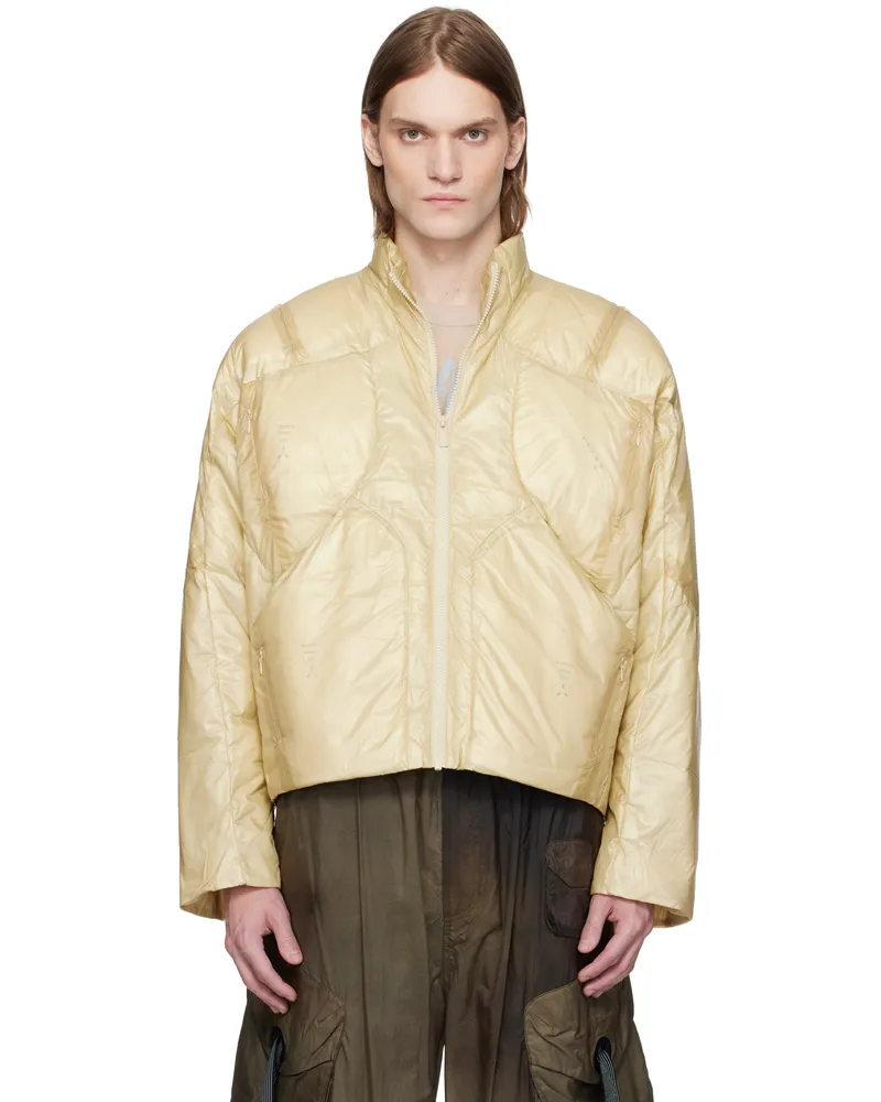 A. A. Spectrum Yellow Transfo Convertible Down Jacket Chalk
