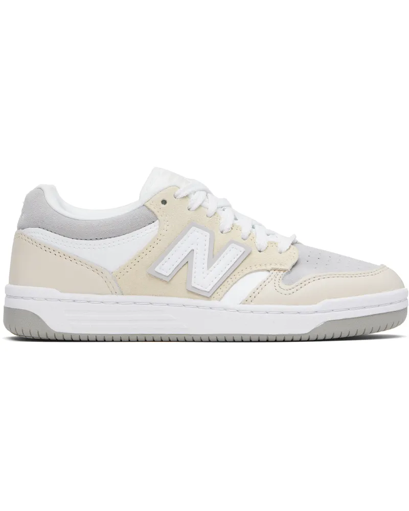 New Balance White & Beige 480 Sneakers Rain