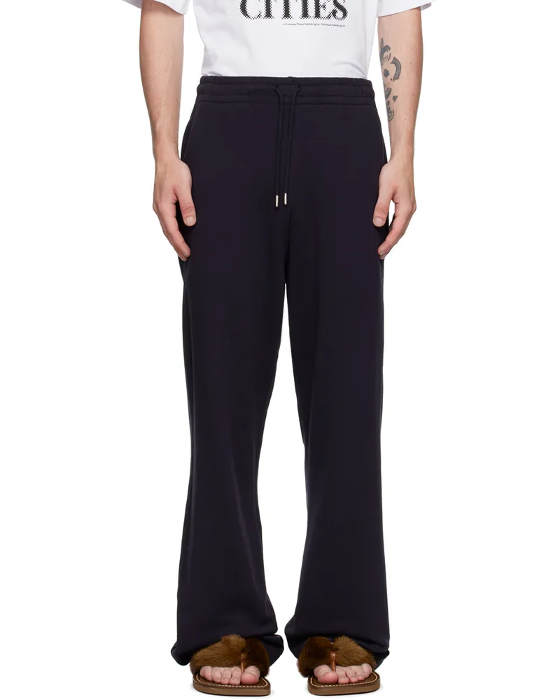 Dries van Noten Navy Straight Sweatpants 509