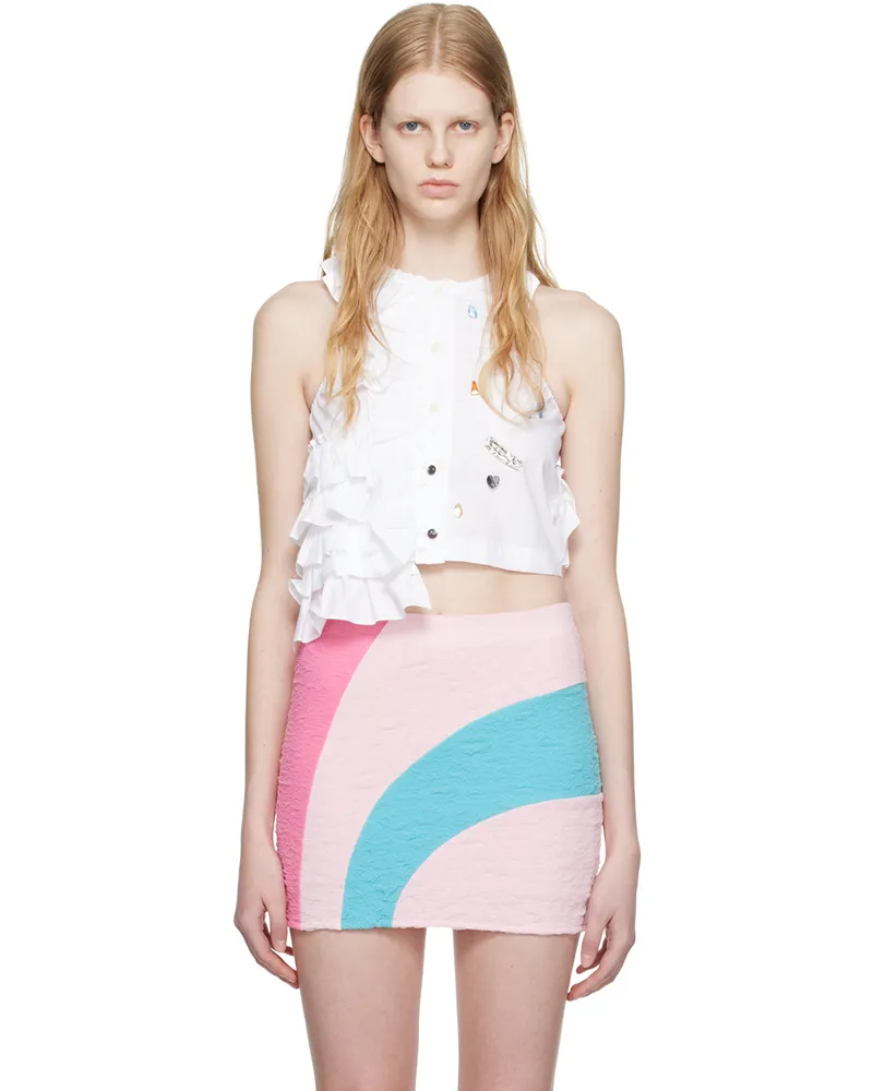 Andersson Bell White Brie Tank Top White