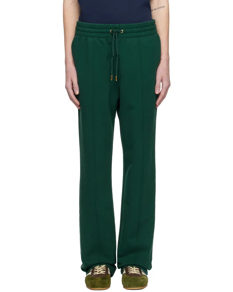 Casablanca Paris Green Diamond Logo Patch Sweatpants Green