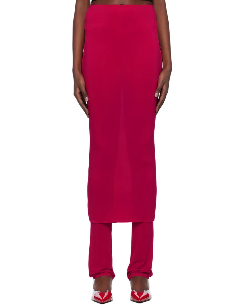 Alaïa Pink Fluid Maxi Skirt 426