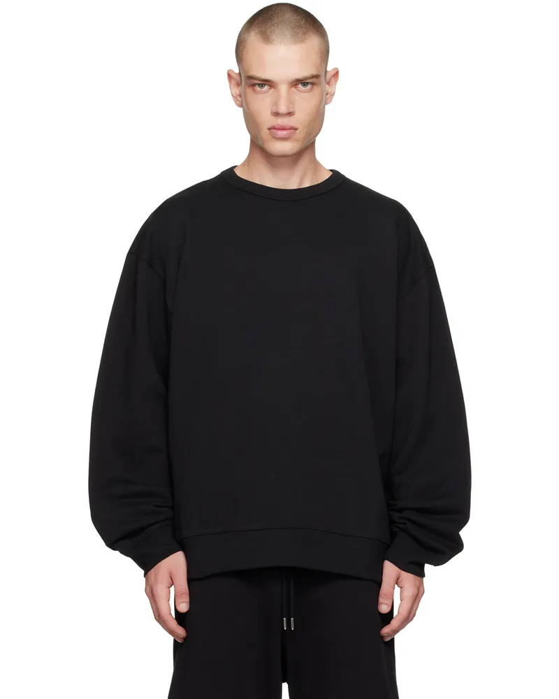 Dries van Noten Black Oversized Sweatshirt 900